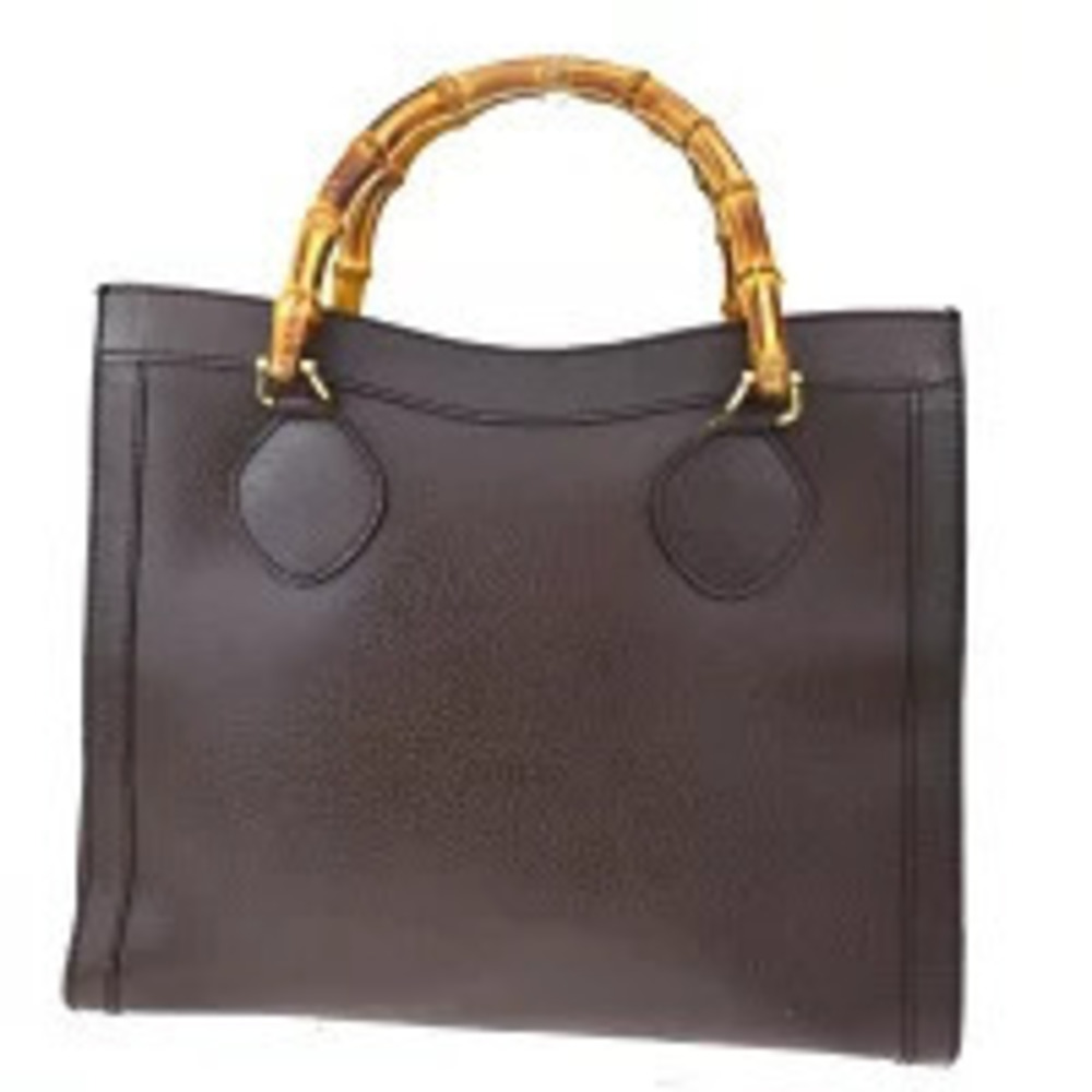 Gucci Bamboo Leather Handbag Brown
